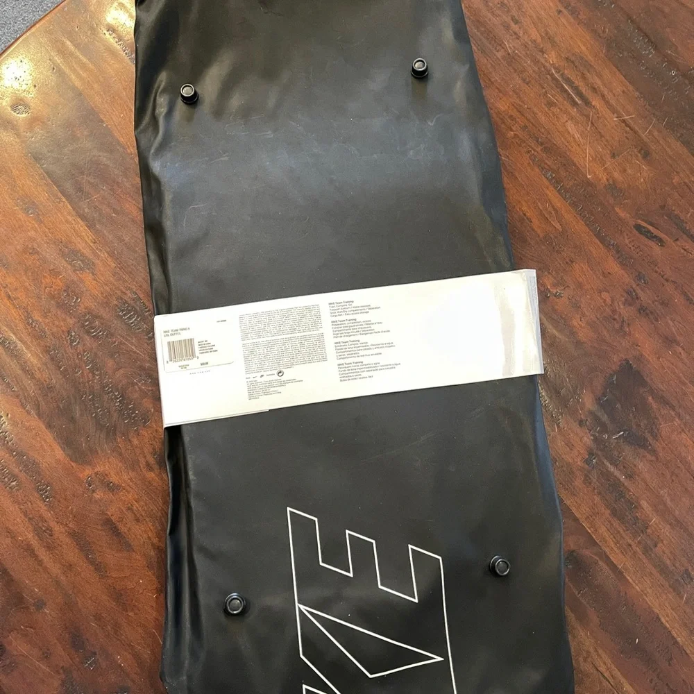 Nike Team Training Train, Compete, Go Tarpaulin bottom Black Duffel Bag NWT